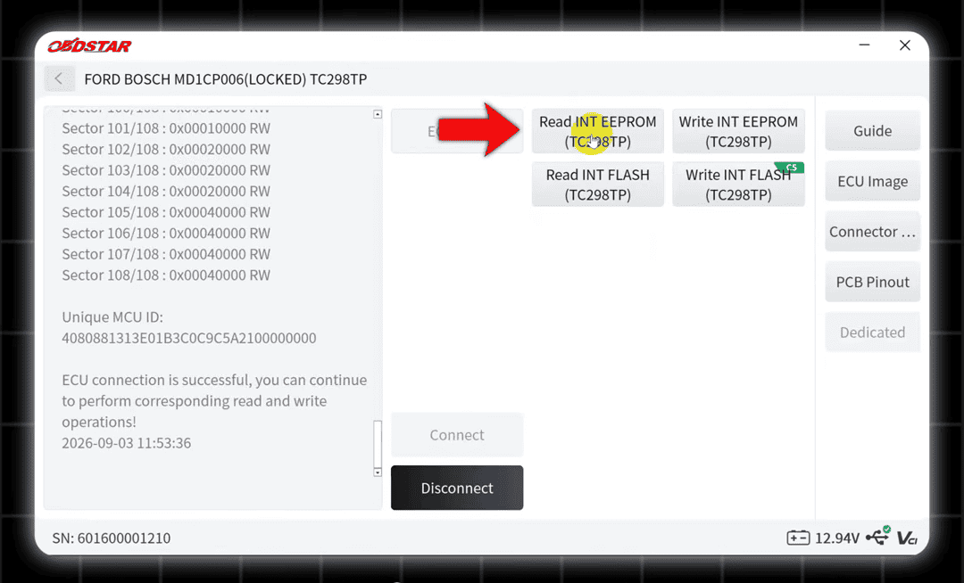 Read and Save the Internal Flash